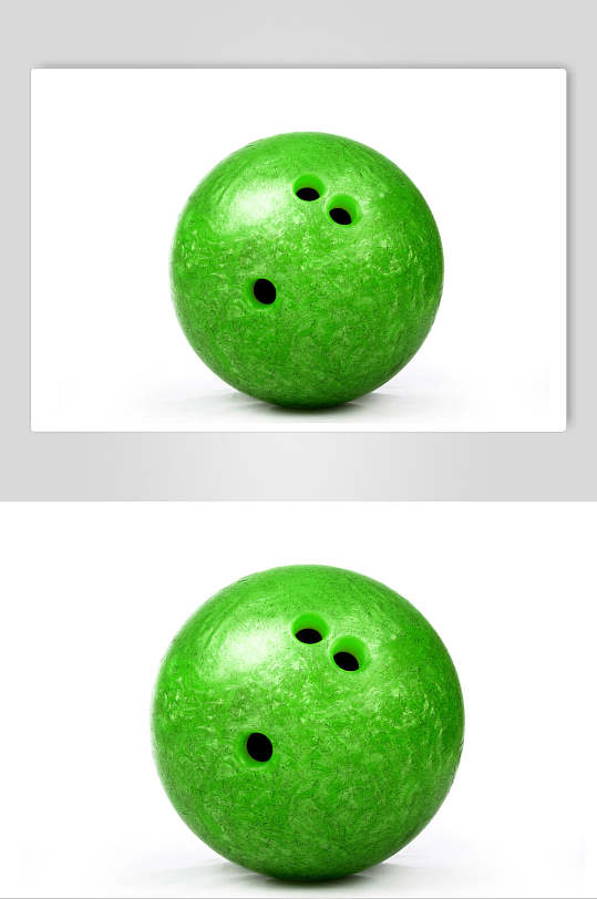 一个绿色保龄球图片