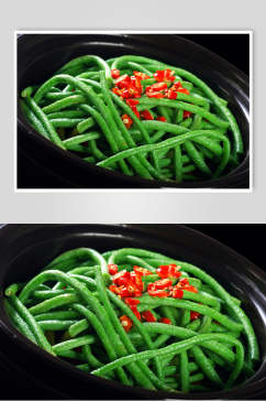 生煎长豆角食物图片