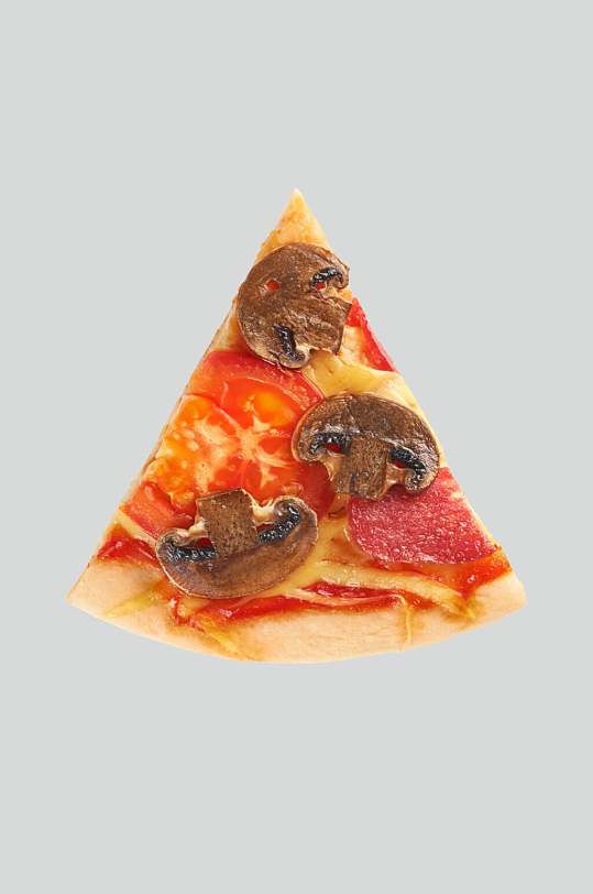 香菇美味披萨食物摄影图片