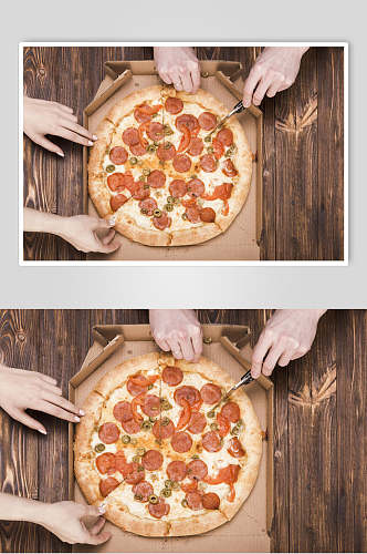 营养健康披萨图片