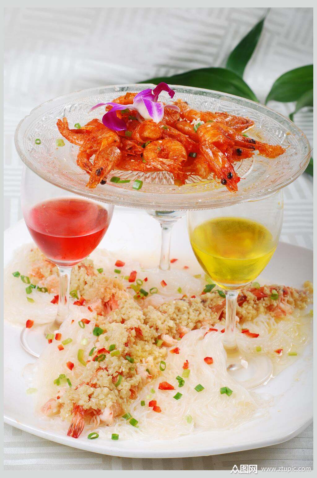 双色基围虾食物高清图片
