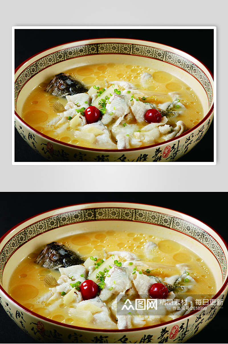 秘制酸汤鱼食物摄影图片素材