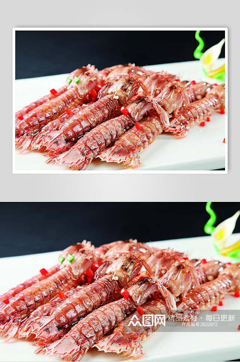 盐椒虾虎餐饮食品图片素材