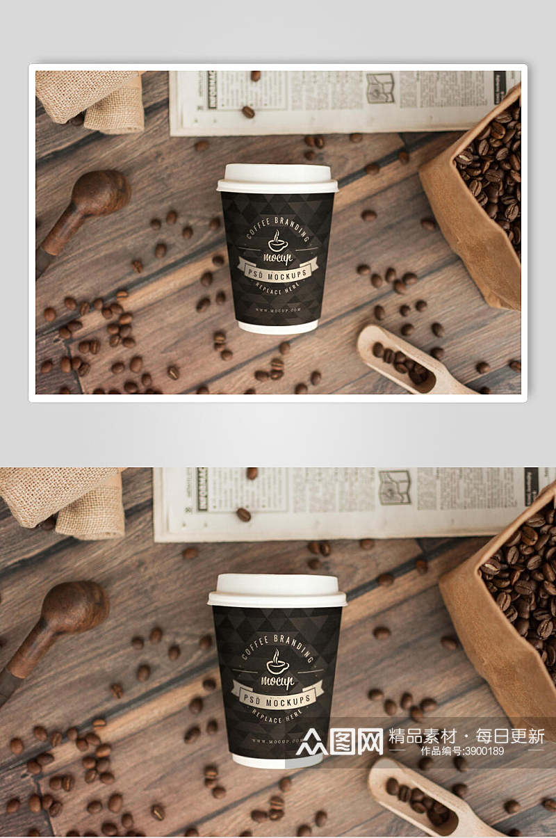简约大气咖啡豆咖啡VI品牌样机素材