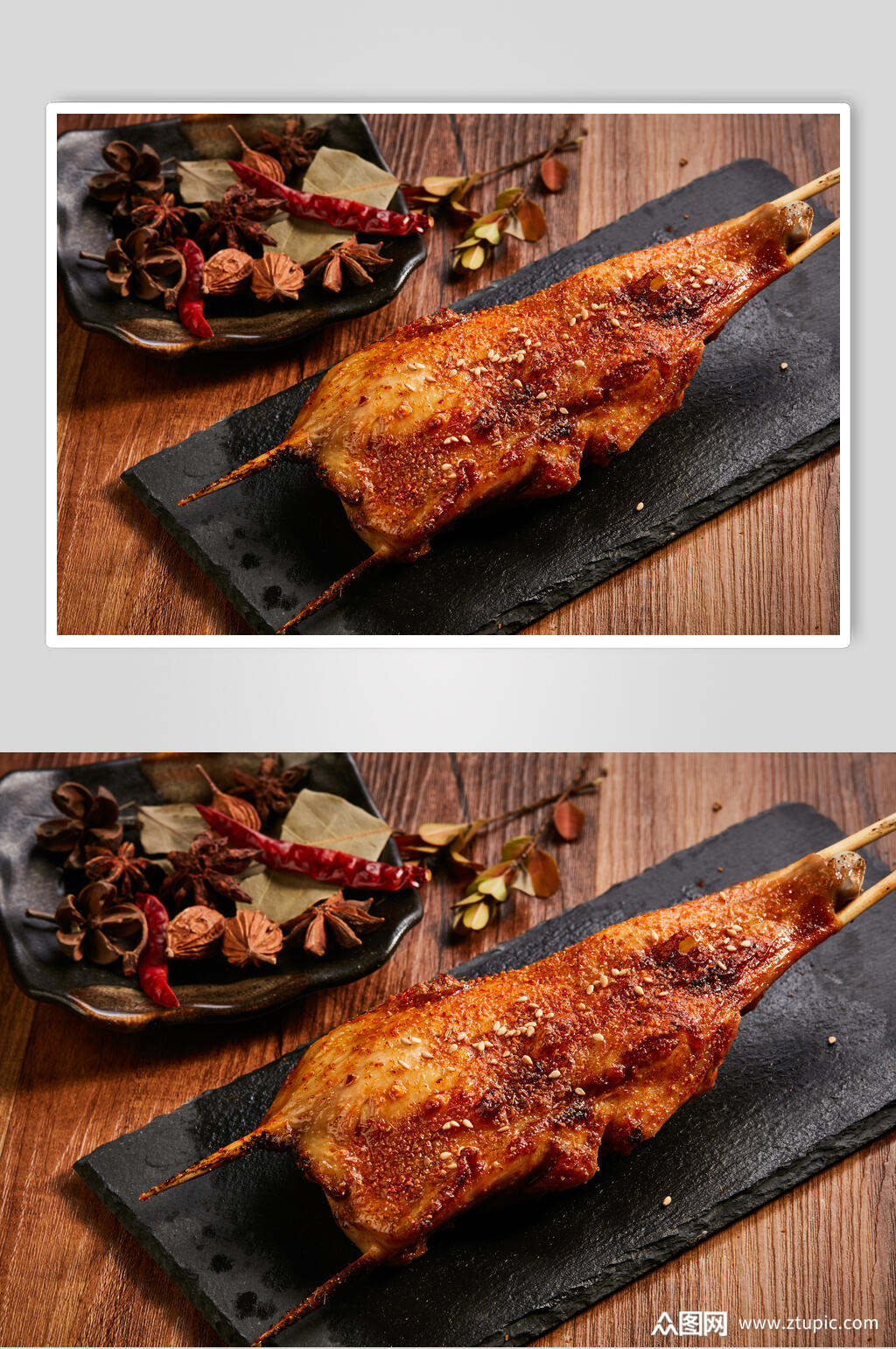 烤鸡翅食物摄影图片素材