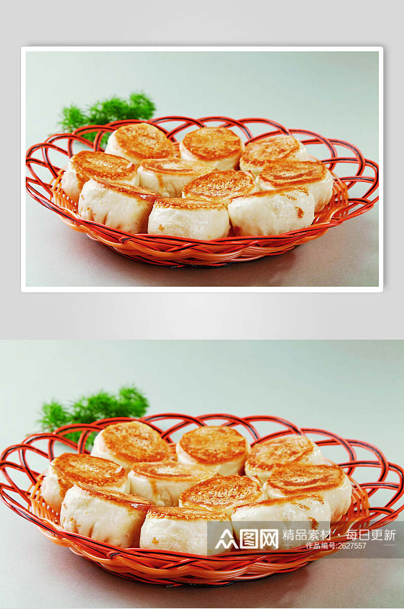 上海生煎包食物高清图片素材