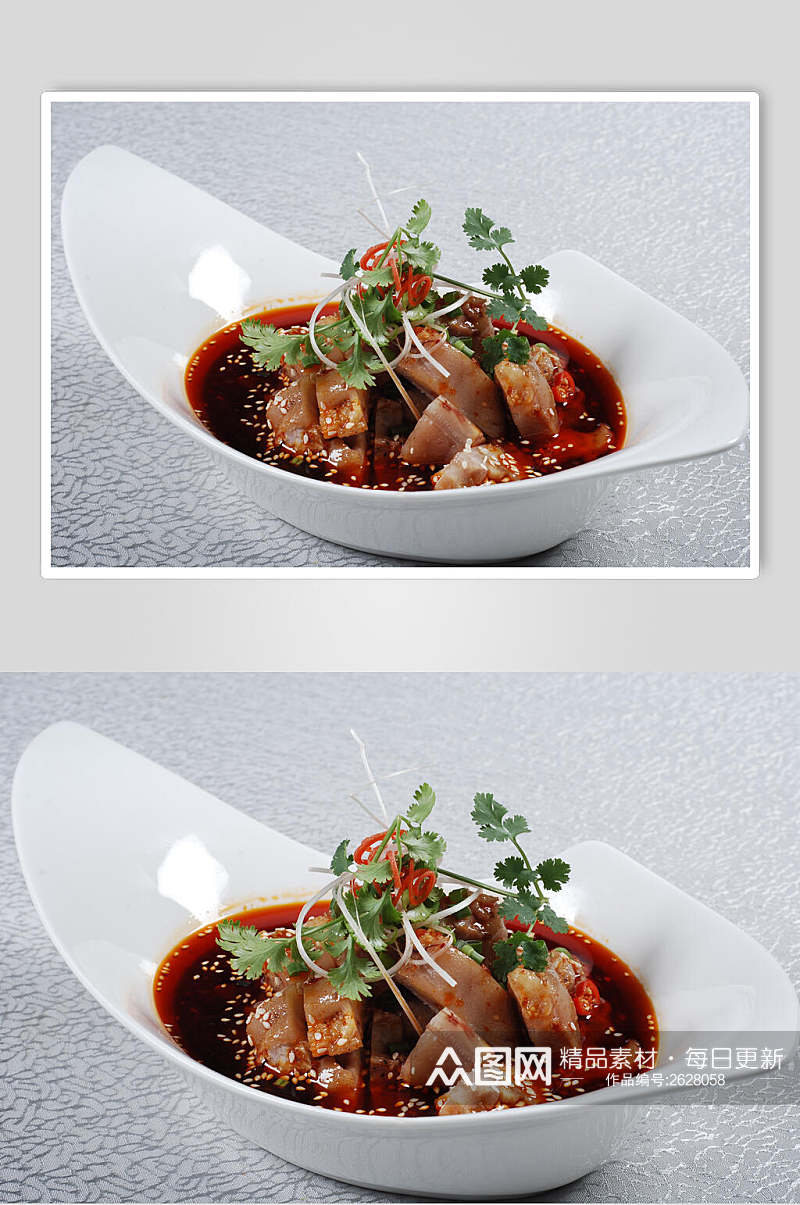 醋椒蹄花食物摄影图片素材