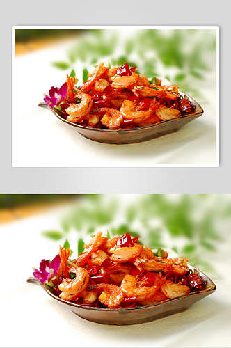 香辣霸王虾食物高清图片