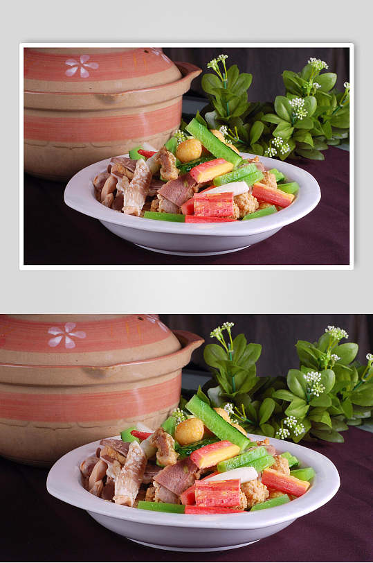什锦砂锅食物高清图片