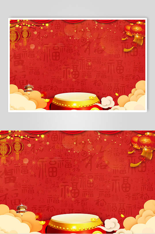 中国红春节背景图片-中国红春节背景设计素材-中国红春节背景模板下载