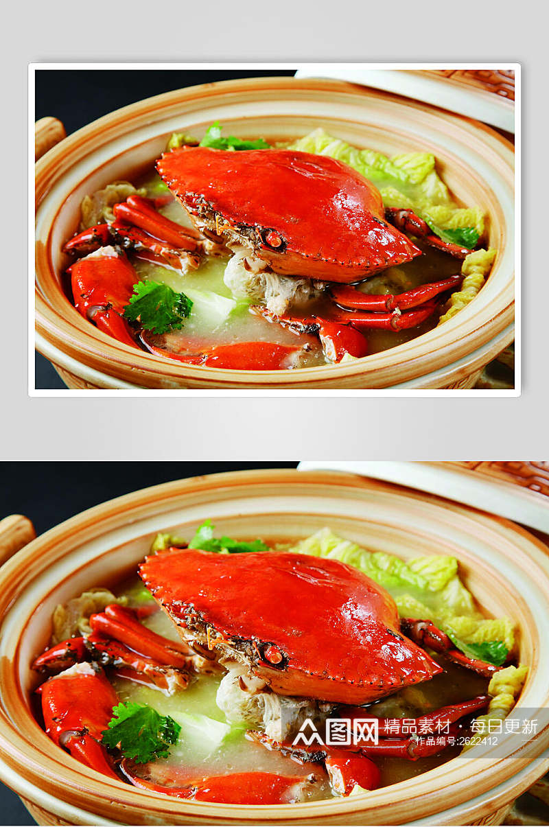 高山娃娃菜锔膏蟹食品摄影图片素材