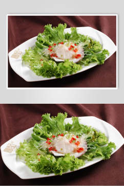 新鲜扇贝餐饮食品图片