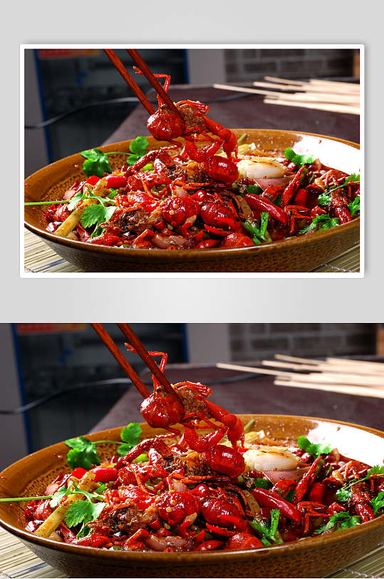 干锅火爆龙虾食物图片