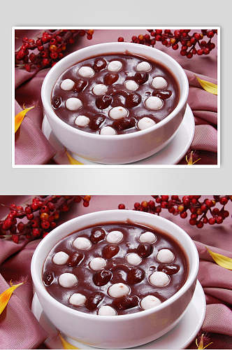 红豆糯米红枣粥食物高清图片