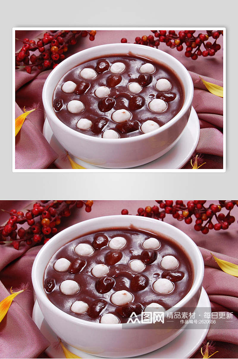 红豆糯米红枣粥食物高清图片素材