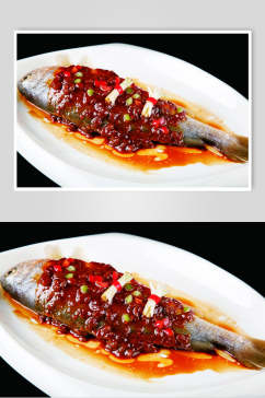 面豉蒸黄鱼食物摄影图片