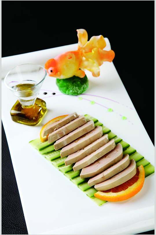 清酒鹅肝餐饮食品图片