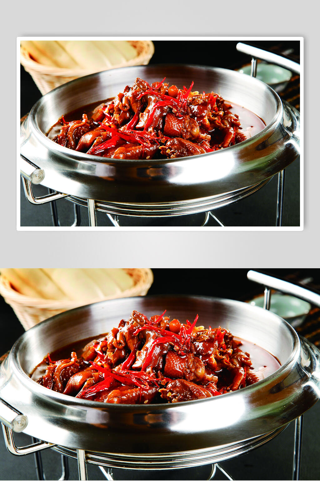 老虎杠子鸡食物摄影图片素材