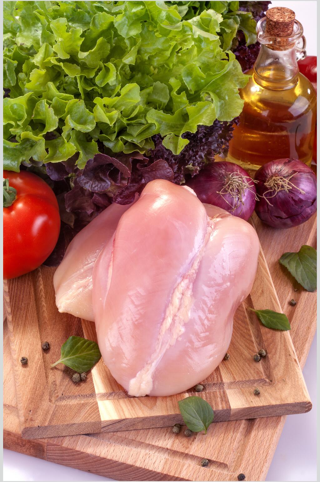 进口鸡胸肉鸡肉鸡腿摄影图素材