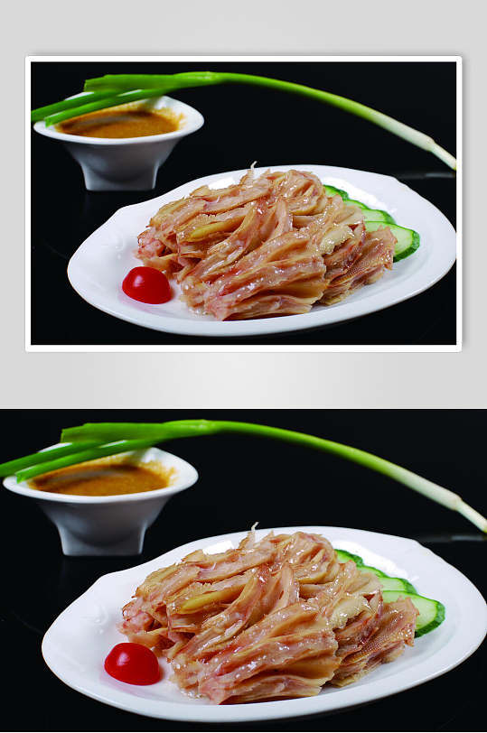新鲜芥末鸭掌食物摄影图片