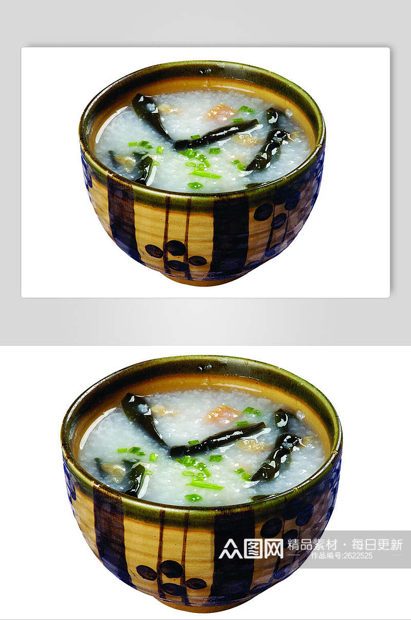 干贝海带粥食品摄影图片素材