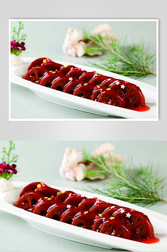 新鲜桂花莲藕餐饮食物图片
