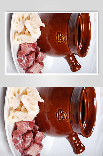 莲藕排骨汤餐饮食品图片