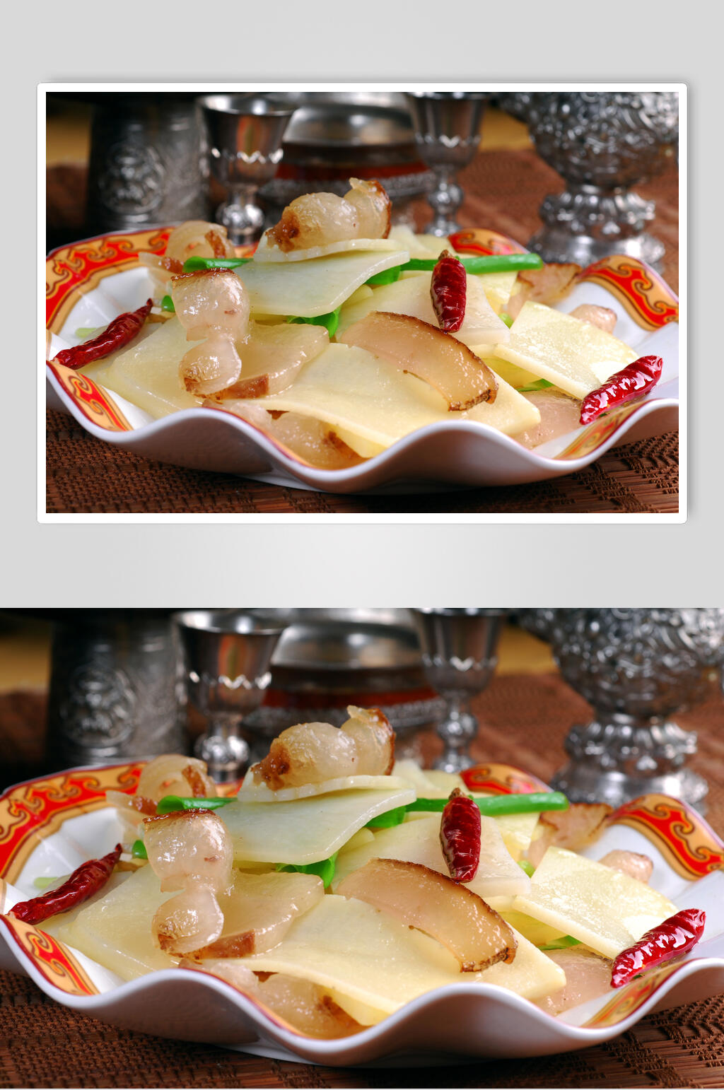 腊肉炒土豆片食物高清图片素材