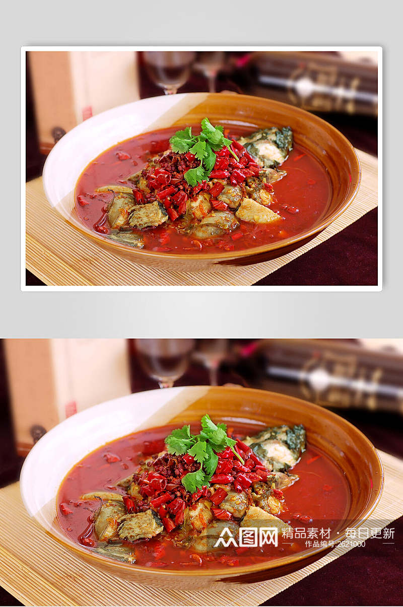 河鲜香辣江团食物摄影图片素材