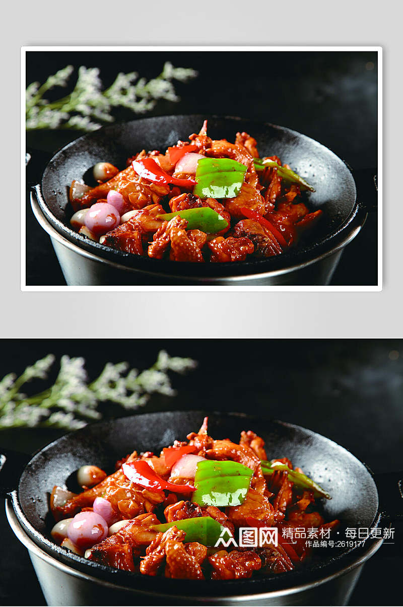 干锅鸡食物摄影图片素材