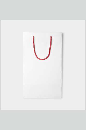 纯白色红绳文创纸袋样机