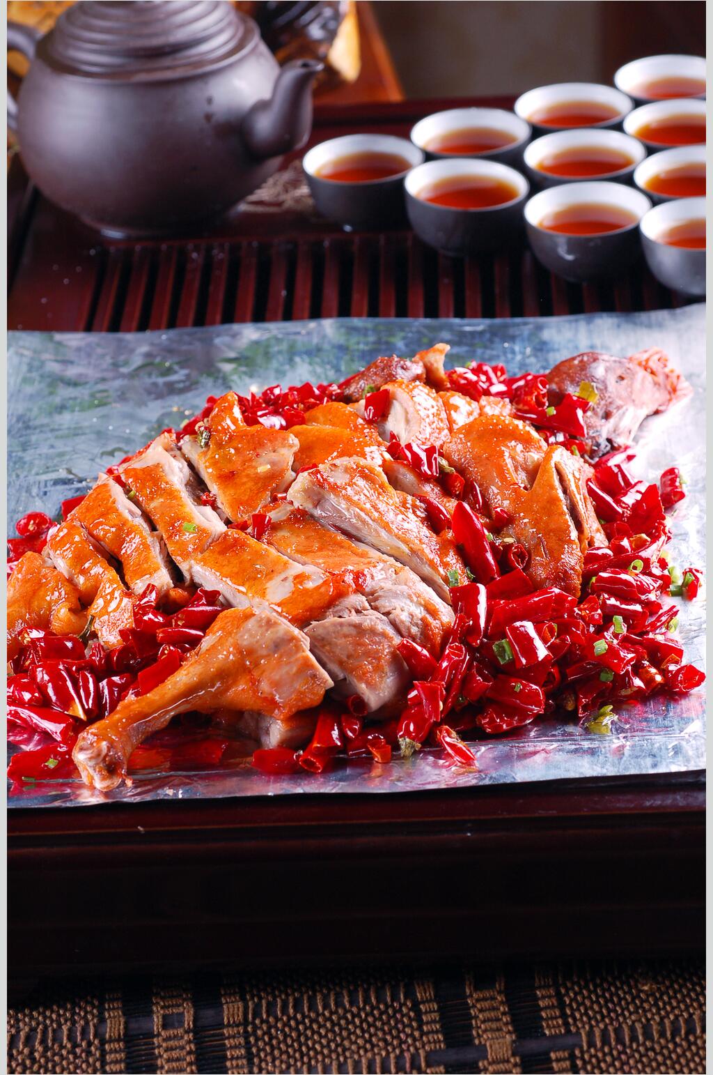 特色酸梅过桥鸭食品高清图片素材