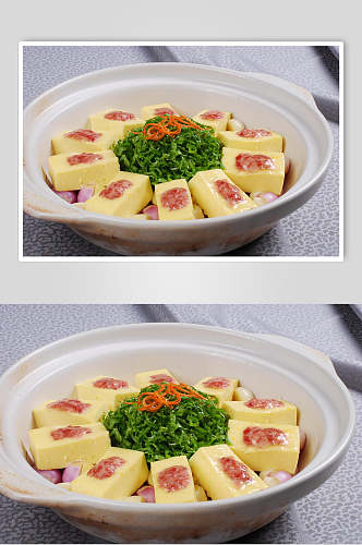 砂锅极品豆腐食物高清图片
