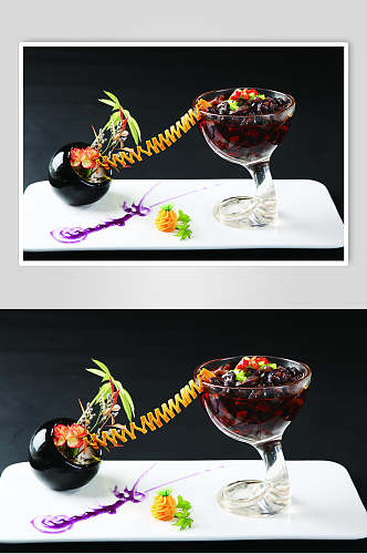 创意捞汁海参丝餐饮食物图片