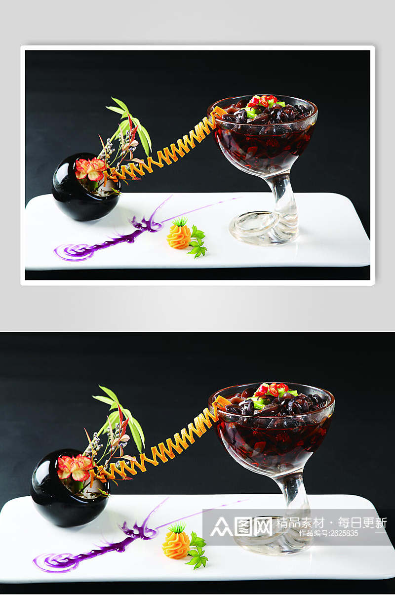 创意捞汁海参丝餐饮食物图片素材