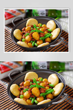 川粗粮烩双豆食物高清图片