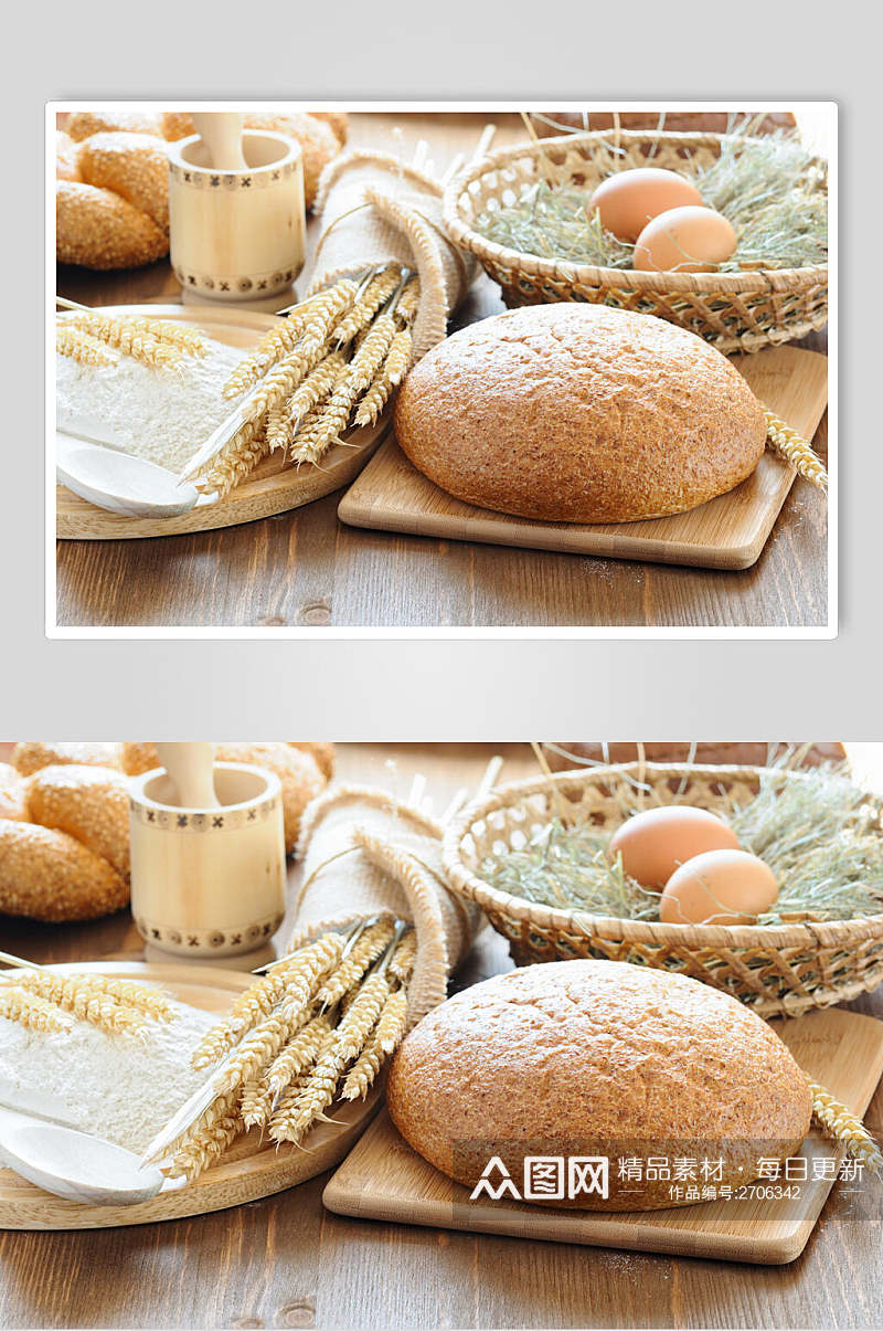 健康美味早餐烤面包食物图片素材