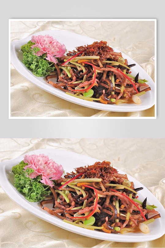 香干脆肉丝摄影图片