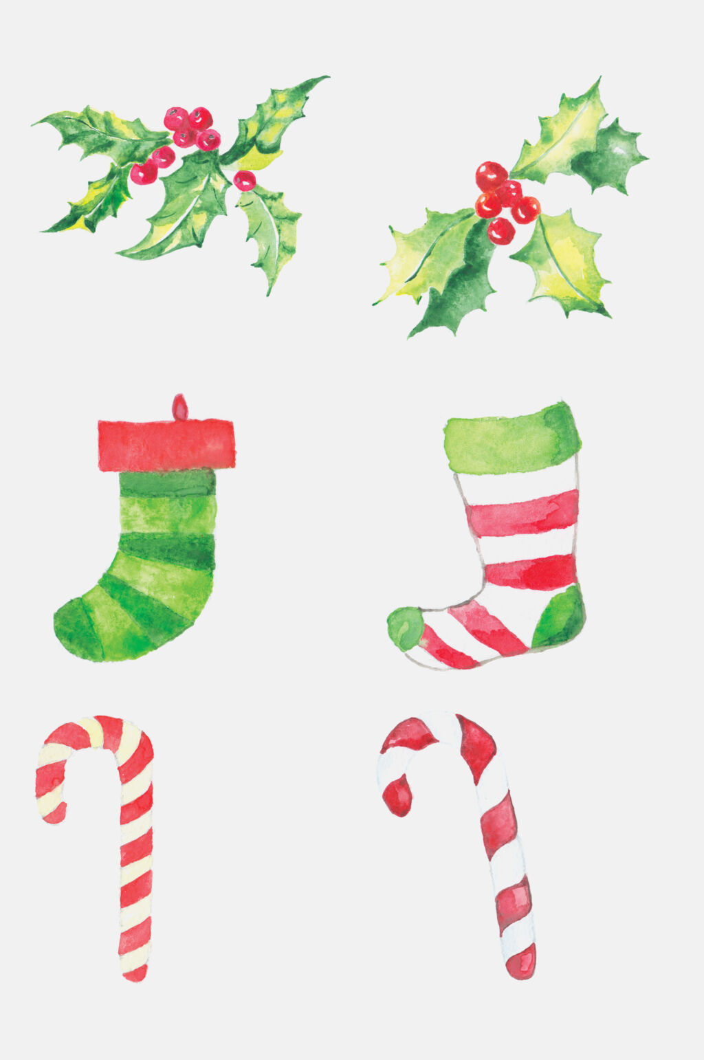 清新彩色装饰物圣诞节免抠元素素材