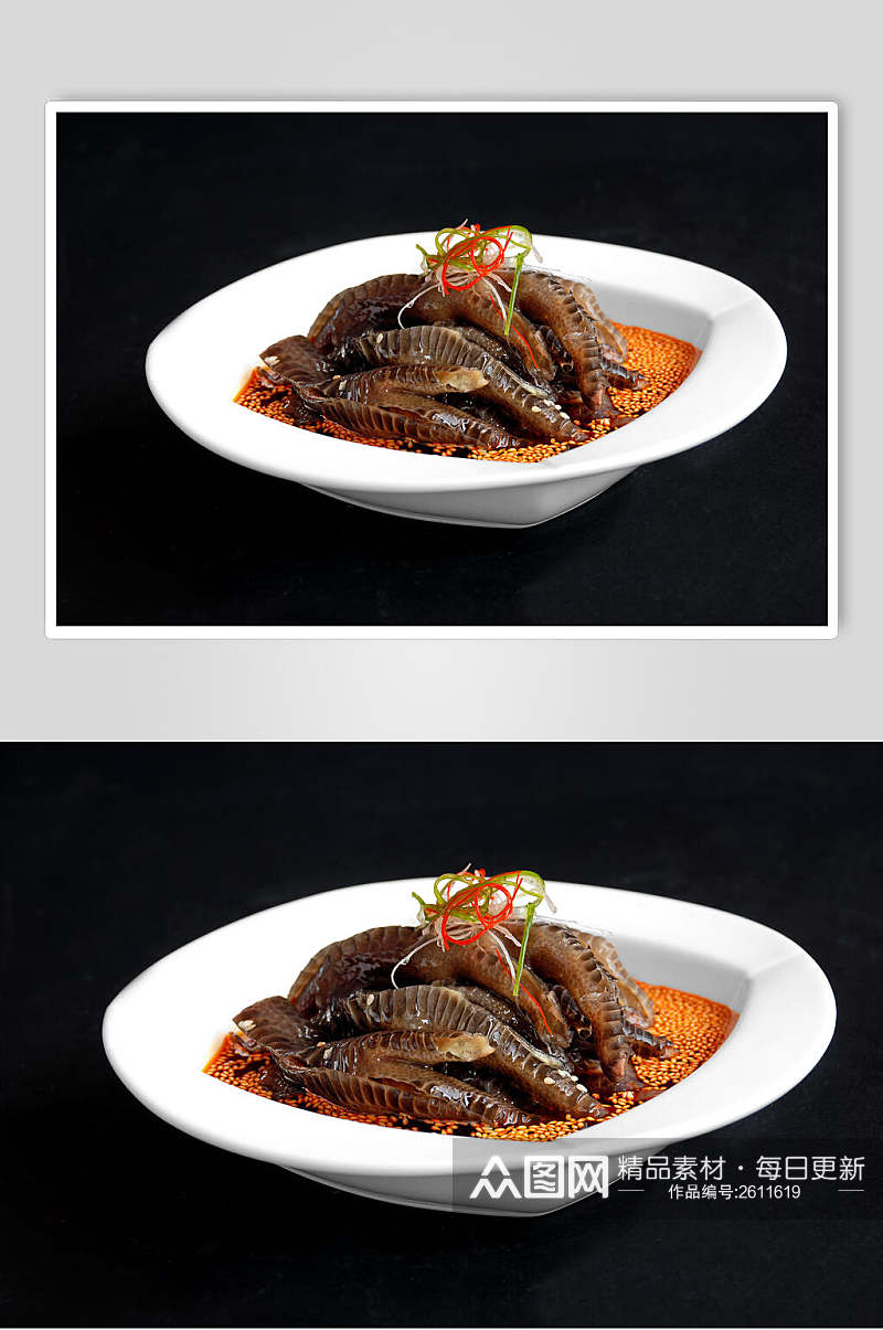 红油黑鸡脚食品摄影图片素材