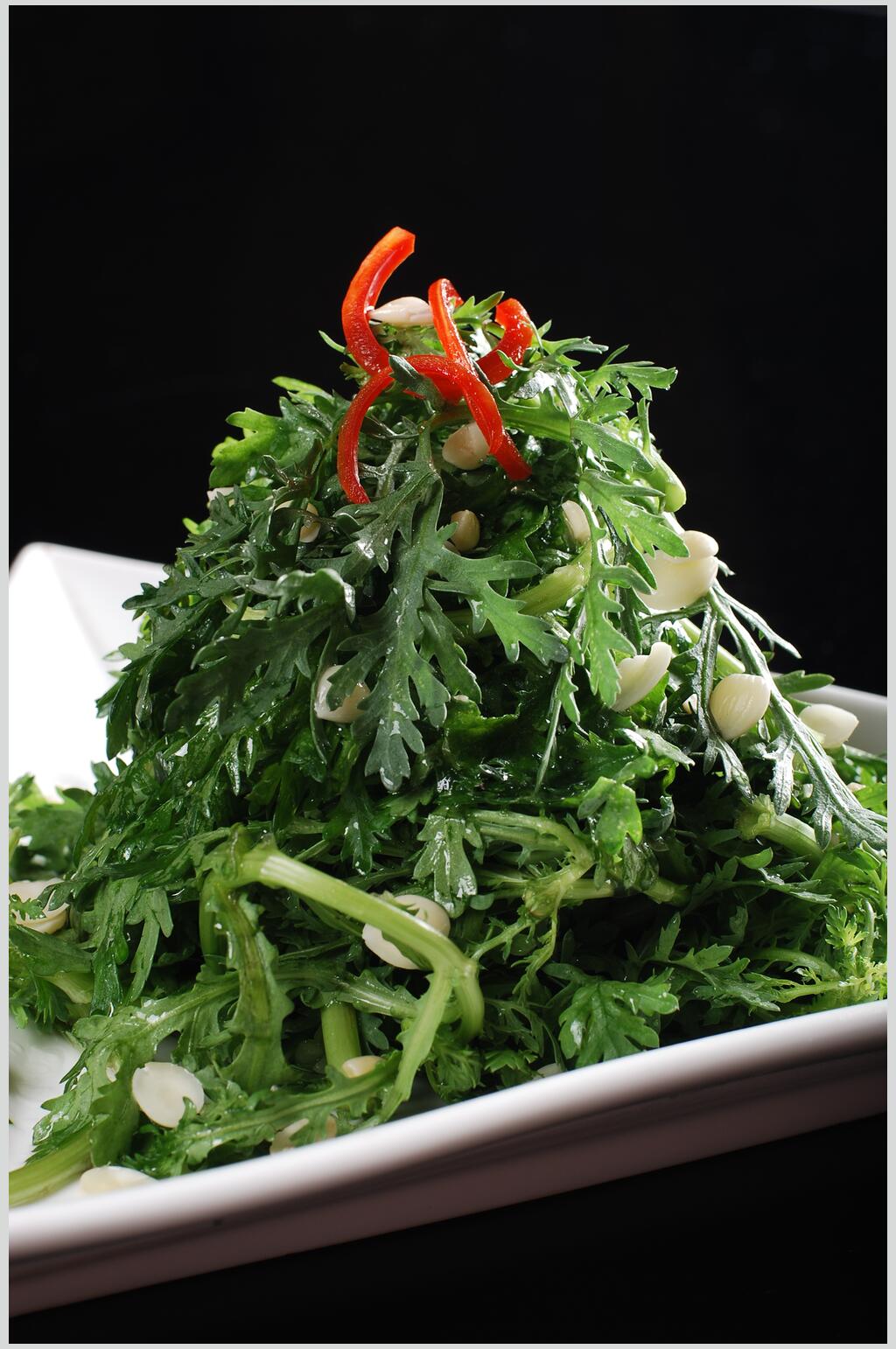 杏仁茼蒿餐饮食品图片素材