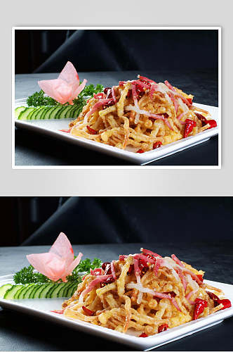 脆脆金菇餐饮食品图片
