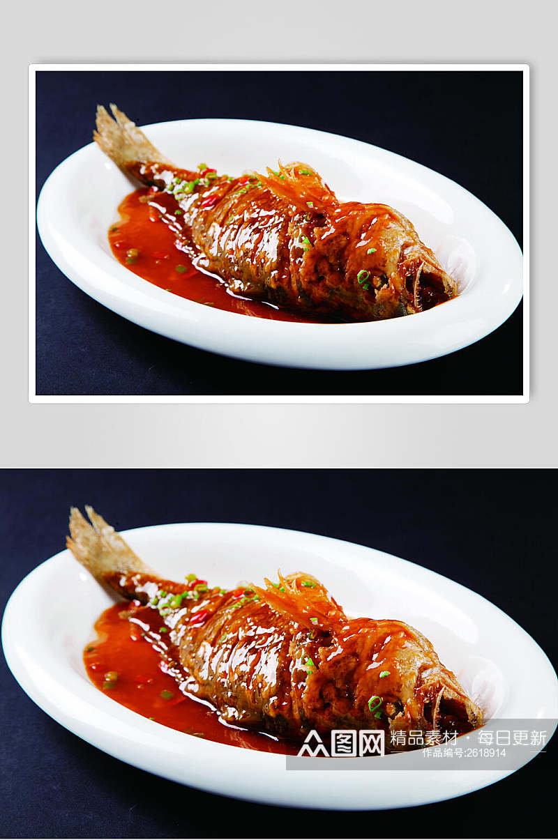 招牌黄花鱼食物摄影图片素材