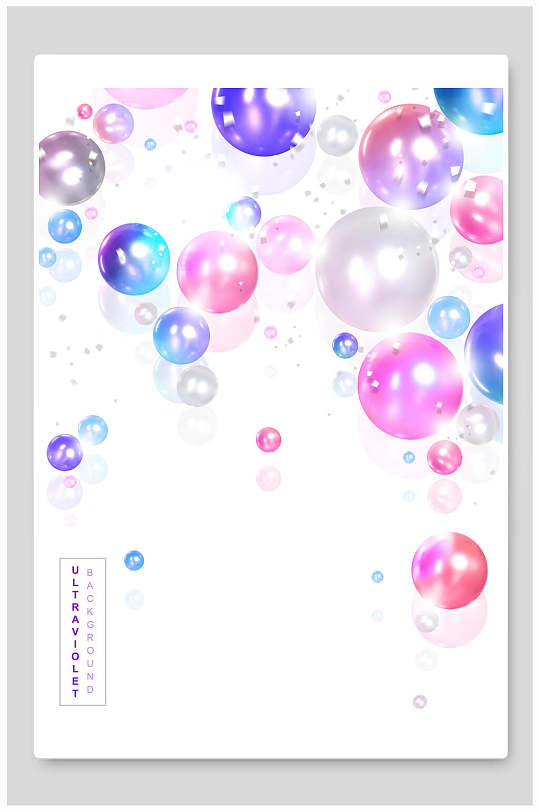 创意紫色梦幻气球背景素材-众图网