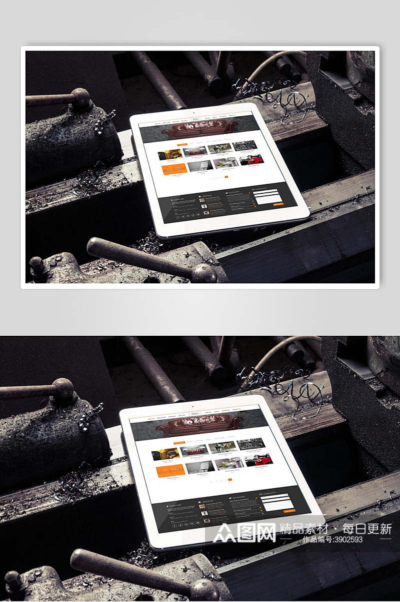 炫酷大气平板电脑显示器样机素材