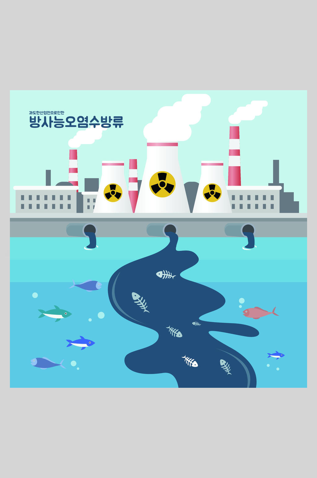 环境污染破坏主题插画海报
