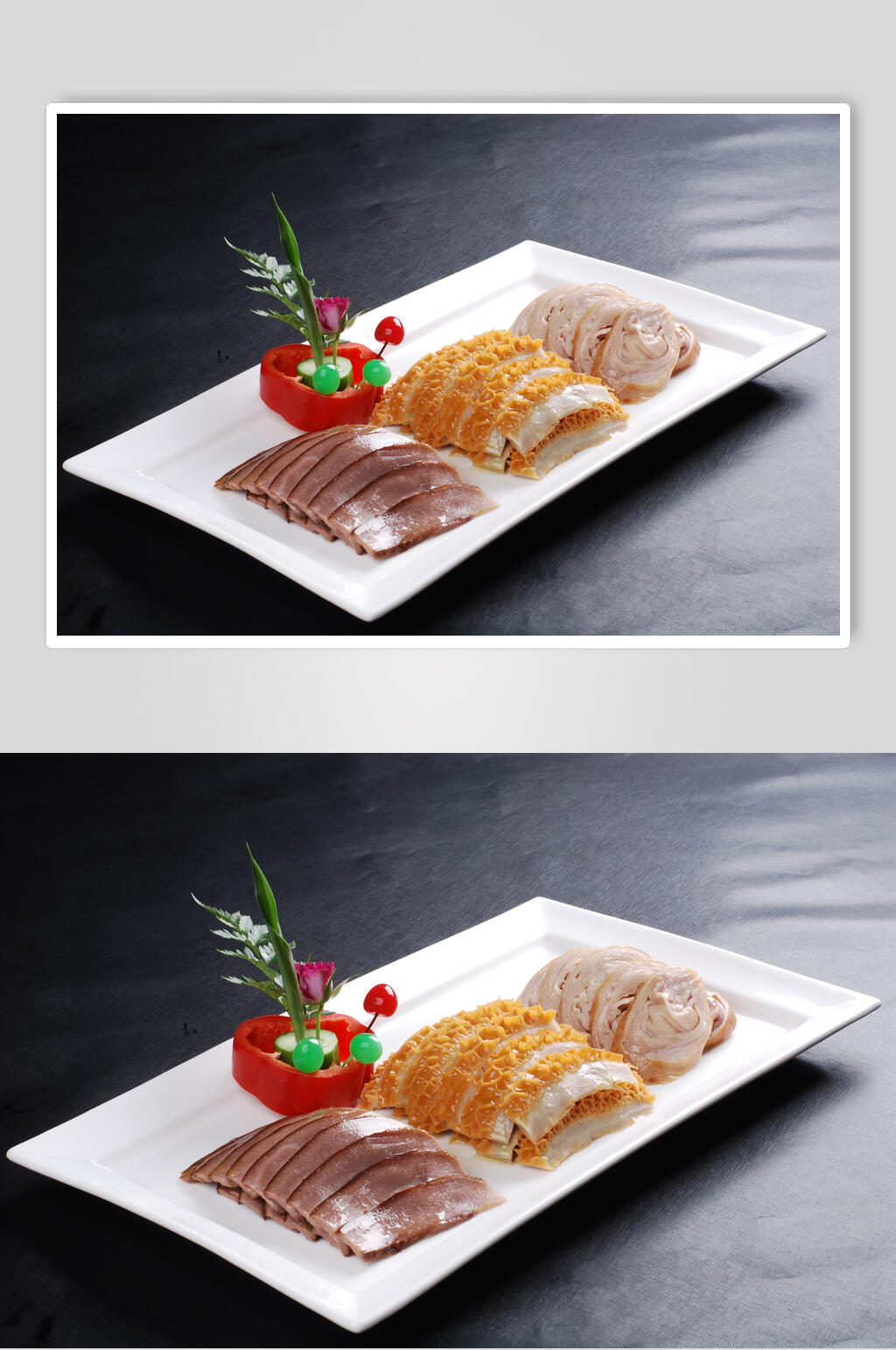 正宗美味食品卤菜冷拼图片素材
