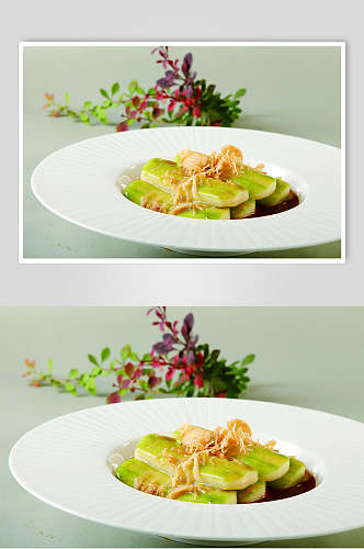 瑶柱扒节瓜餐饮食物图片