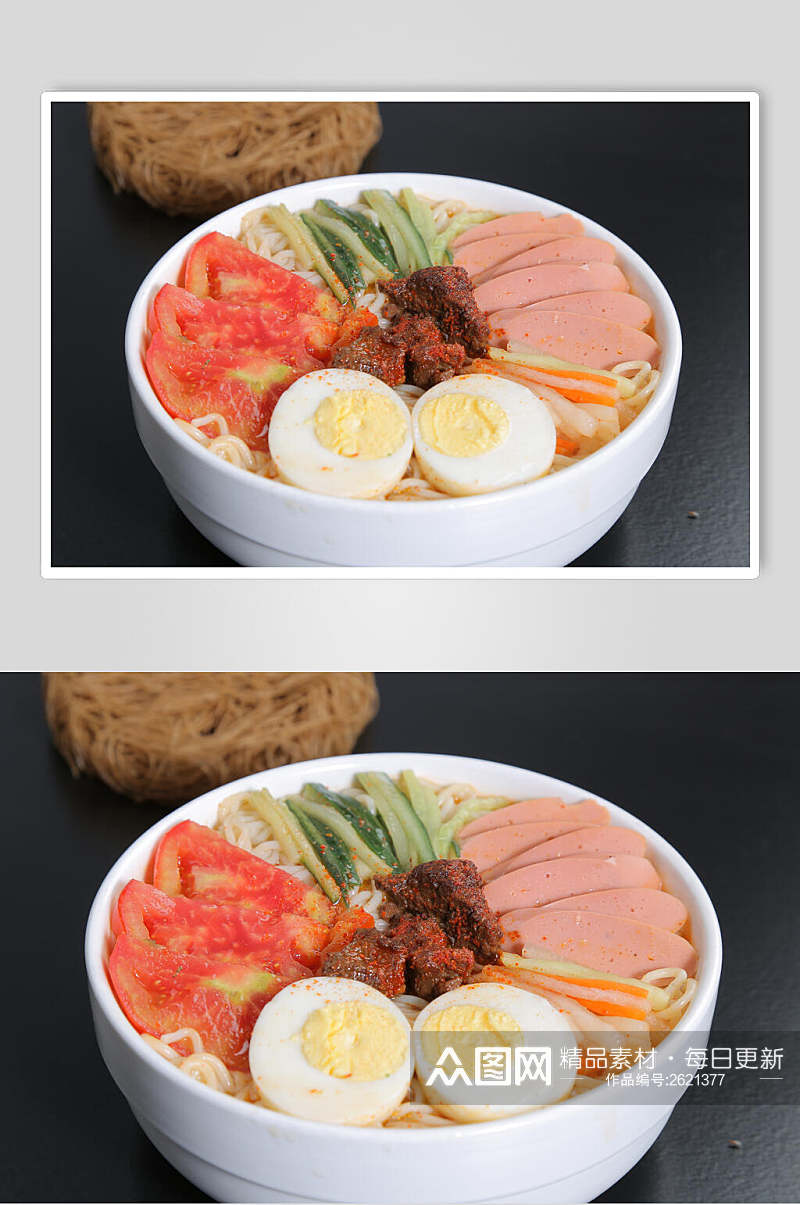 健康美味朝鲜冷面美食图片素材