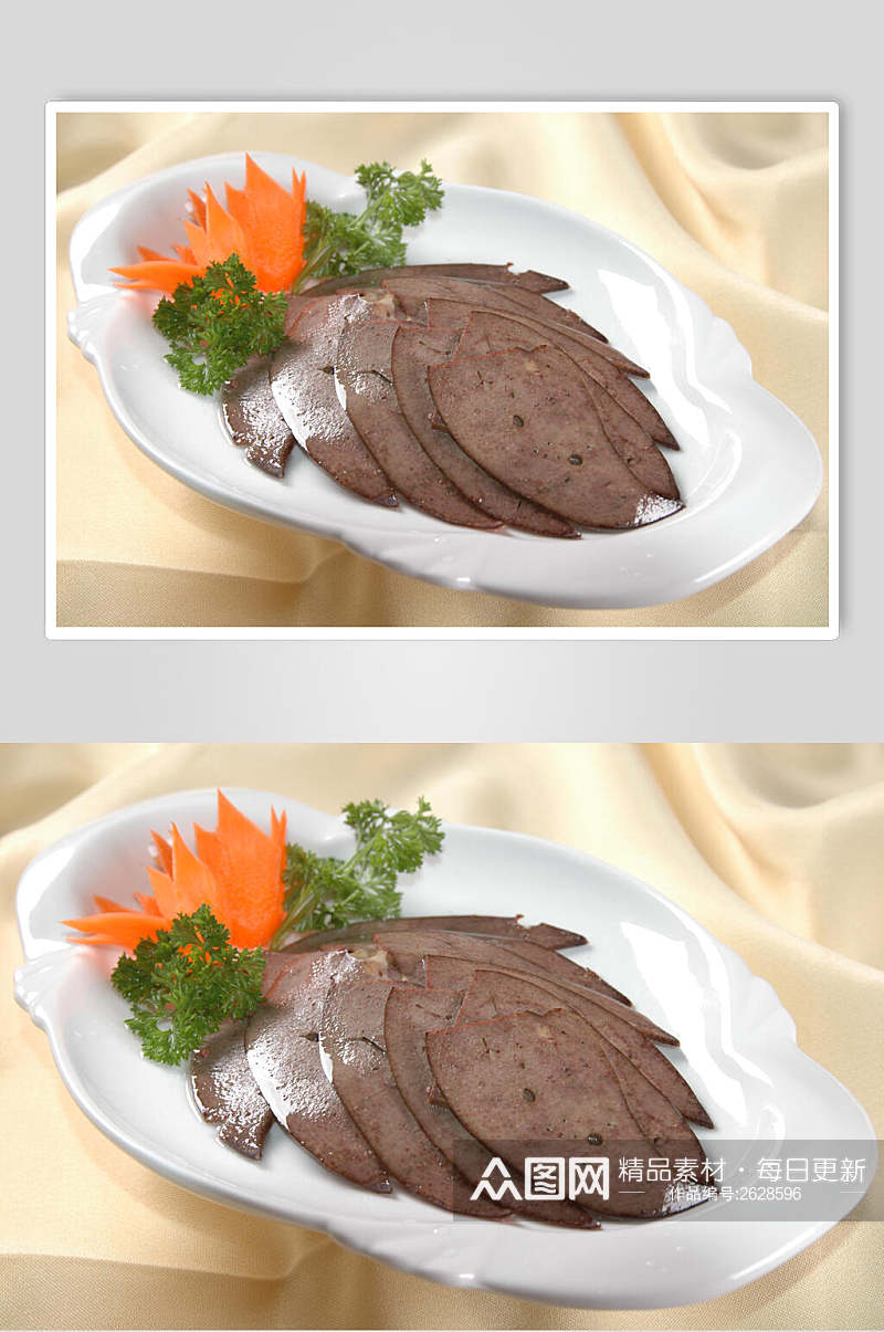 猪肝卤菜冷拼餐饮高清图片素材